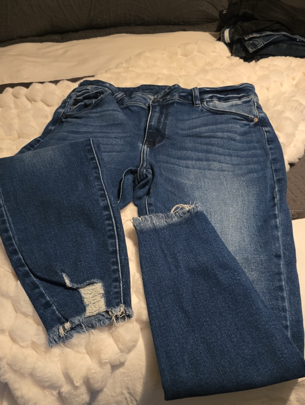 KanCan Dark Blue Distressed Skinny Jeans